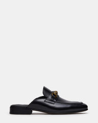 JOVIAN Black Leather Slip-On Mule Horsebit Buckle Men's Dress Shoe | Steve Madden