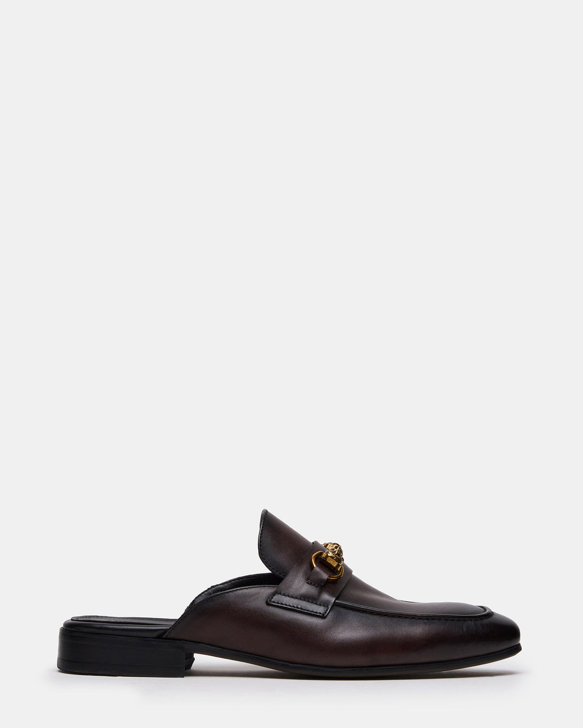 JOVIAN Brown Leather Slip-On Mule Horsebit Buckle Men's Dress Shoe | Steve Madden