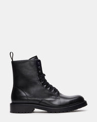 KAZIMIR Black Lace-Up Lug Men's Ankle Boot | Steve Madden