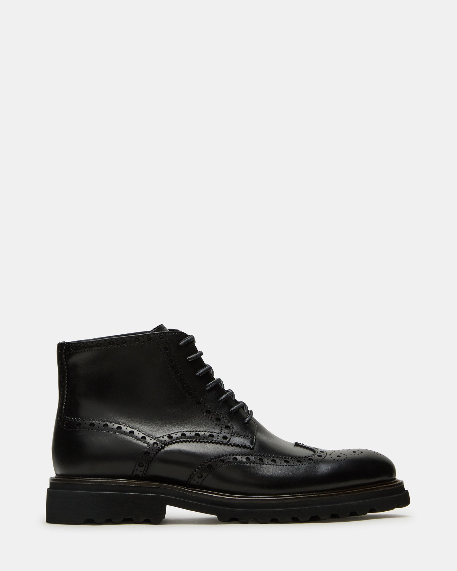 KODA Black Leather Lace-Up Men's Ankle Boot | Steve Madden