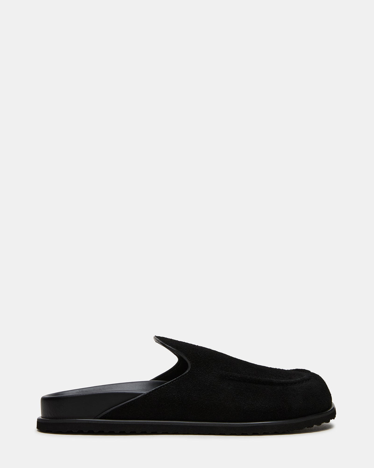 LUCIO Black Suede Slip-On Men's Casual Clog | Steve Madden