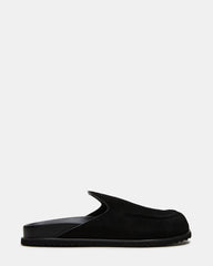 LUCIO Black Suede Slip-On Men's Casual Clog | Steve Madden