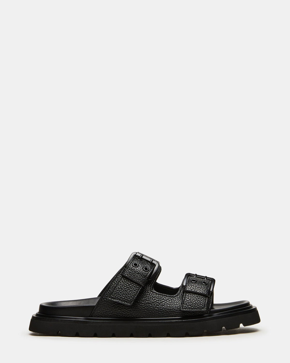 LUXOR Black Slide Footbed Men's Sandal | Steve Madden