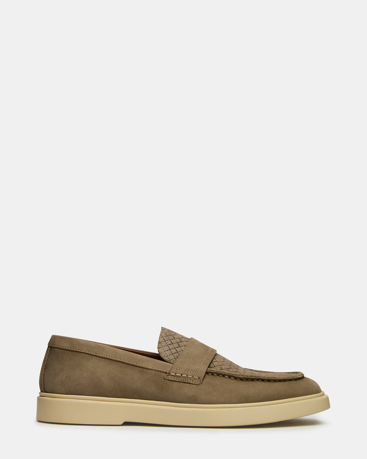 PAUL Grey Woven Slip-On Men's Loafer | Steve Madden