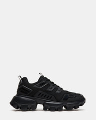 PONCE Black Men's Chunky Sole Lace Up Sneaker | Steve Madden