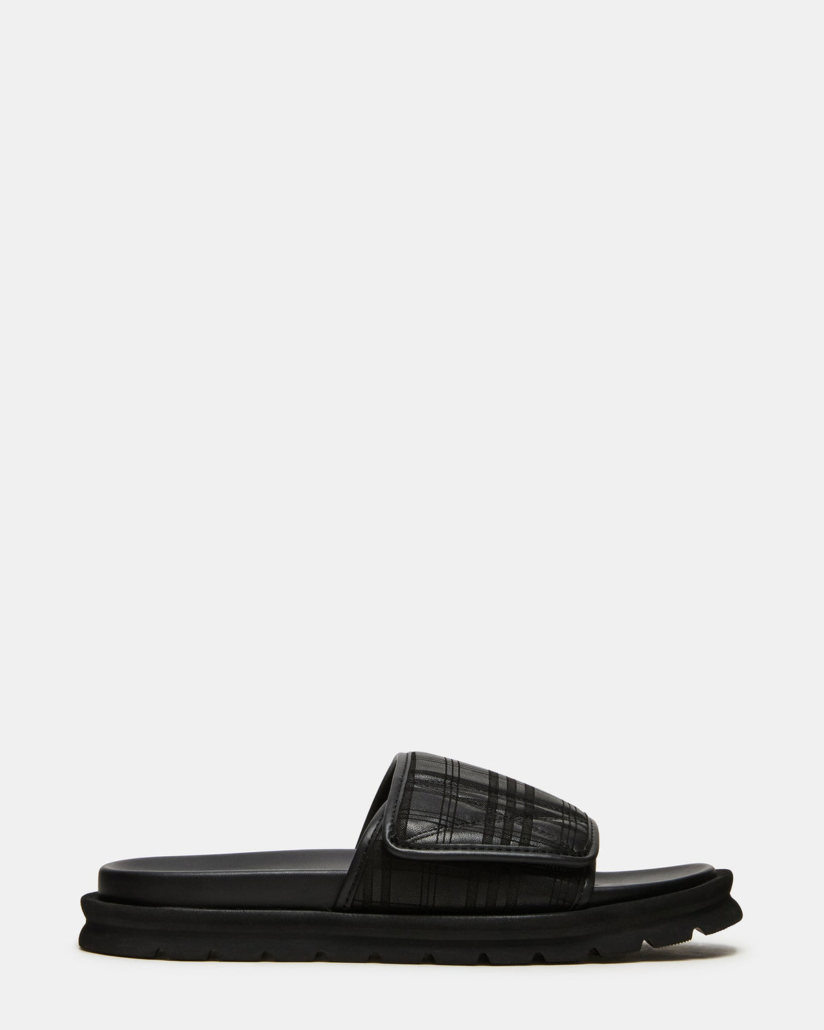 REESE Black Slide Footbed Rounded-Toe Men's Sandal | Steve Madden