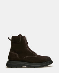 ROMARIO Brown Suede Zipper Lug Men's Ankle Boot | Steve Madden