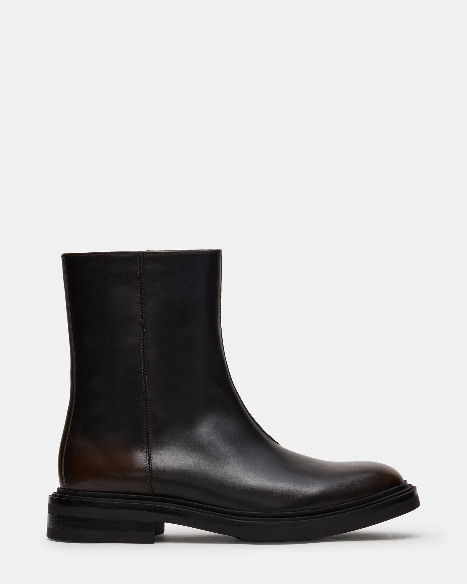 RONCO Brown Leather Round-Toe Men's Ankle Boot | Steve Madden
