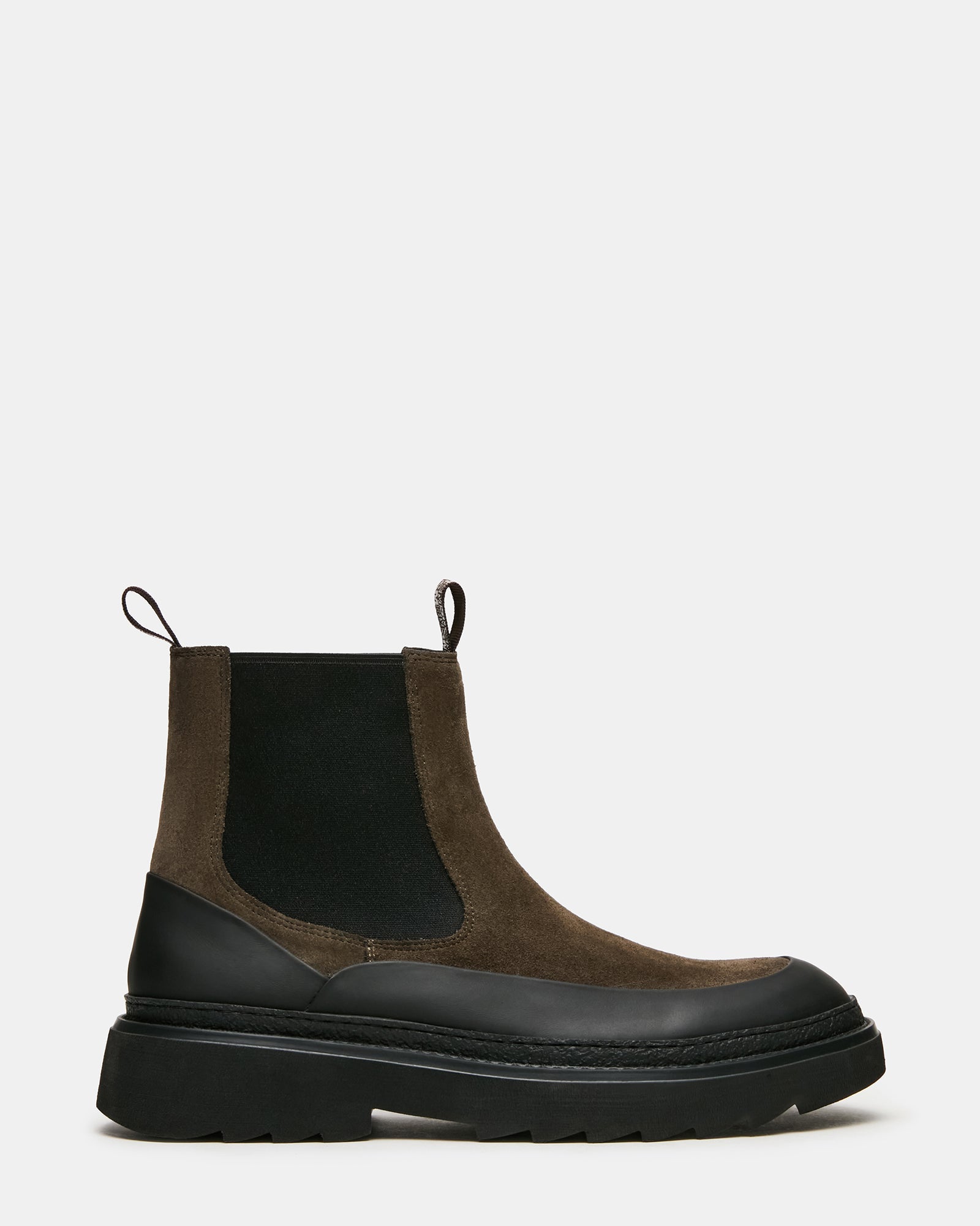 RYLAN Khaki Suede Chelsea Lug Men's Ankle Boot | Steve Madden