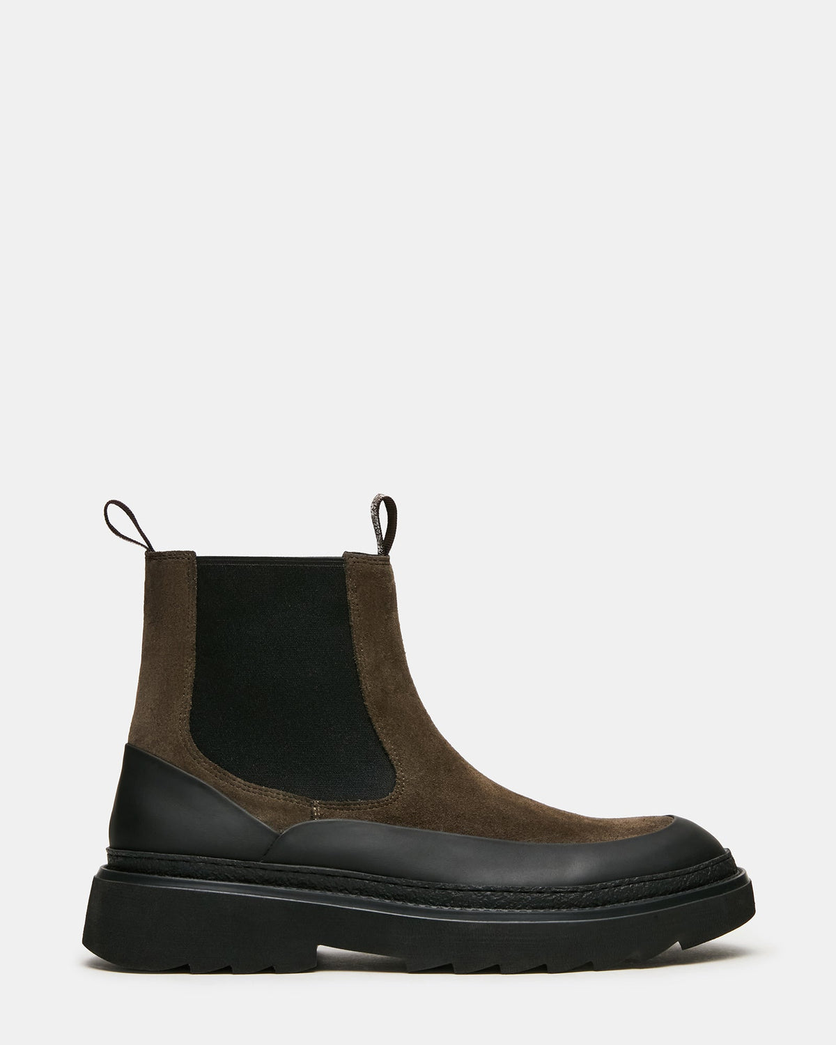 RYLAN Khaki Suede Chelsea Lug Men's Ankle Boot | Steve Madden
