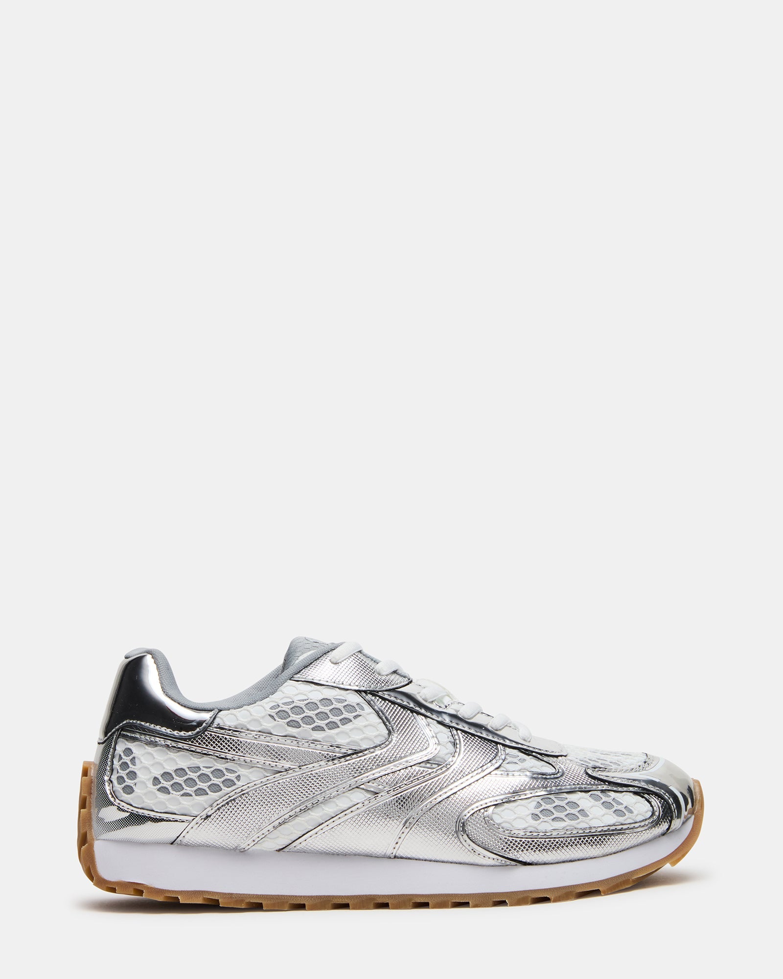 XYLO Silver Low-Top Lace-Up Men's Sneakers | Steve Madden