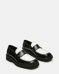 VINCENZO BLACK/WHITE LEATHER