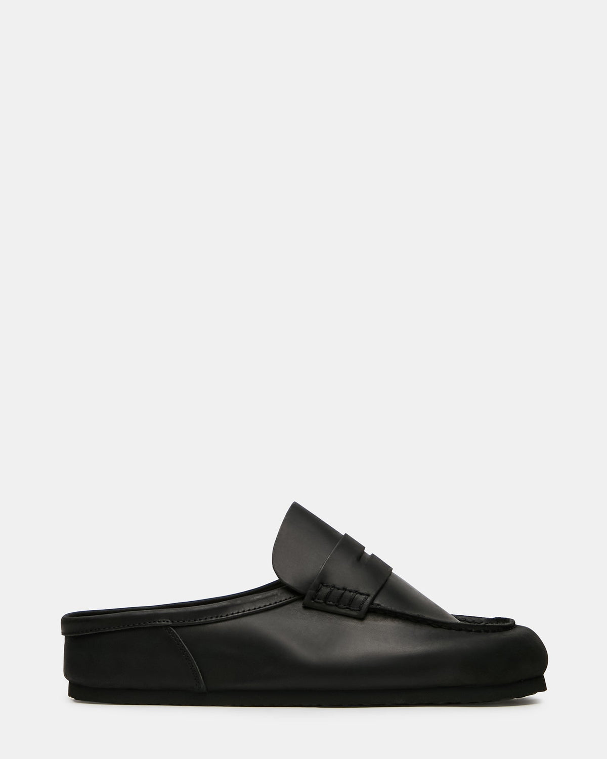 WYATT Black Leather Slip-On Clog Men's Casual | Steve Madden