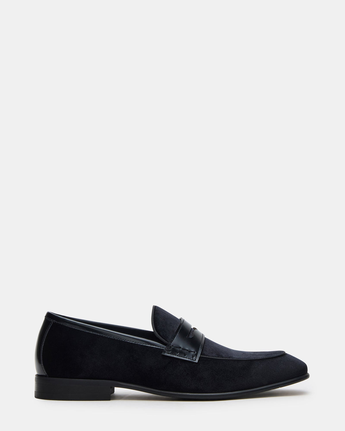 YARDLY Black Velvet Slip-On Men's Dress Loafer | Steve Madden