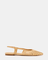 ALANDRIA Natural Raffia Woven Pointed-Toe Women's Flat | Steve Madden