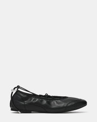 ALME Black Leather Ballet Sneakerina Women's Sneaker | Steve Madden