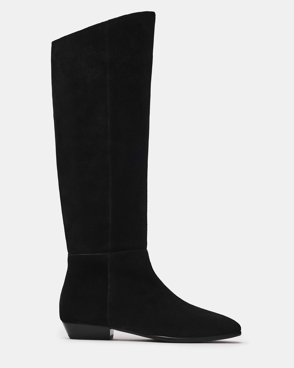 AMIAS Black Suede Square-Toe Knee-High Women's Boot | Steve Madden