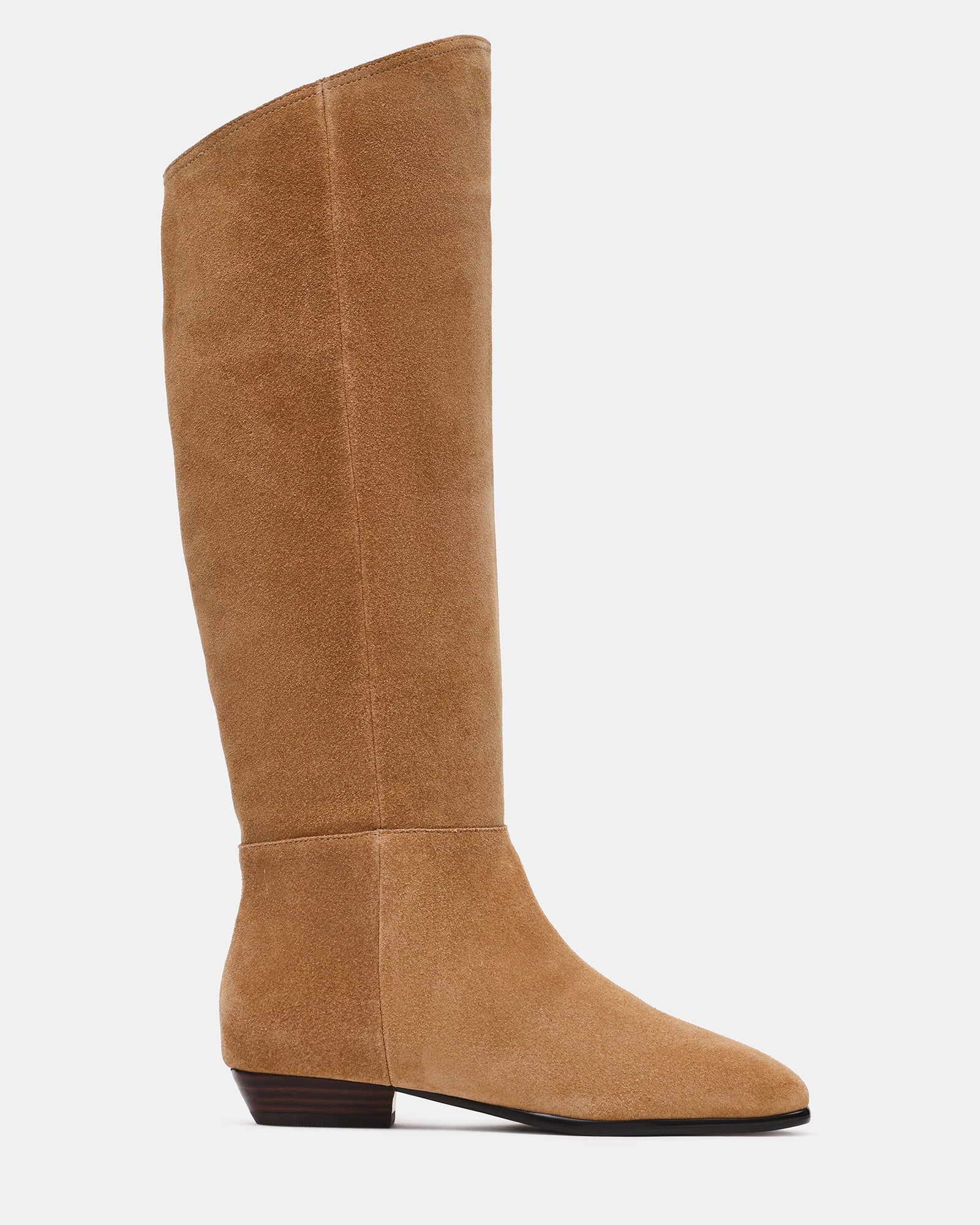 AMIAS Tan Suede Square-Toe Knee-High Women's Boot | Steve Madden