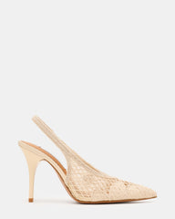 ANDROMEDA Crochet Bone Slingback Pointed-Toe Stiletto Pump Women's Heel | Steve Madden
