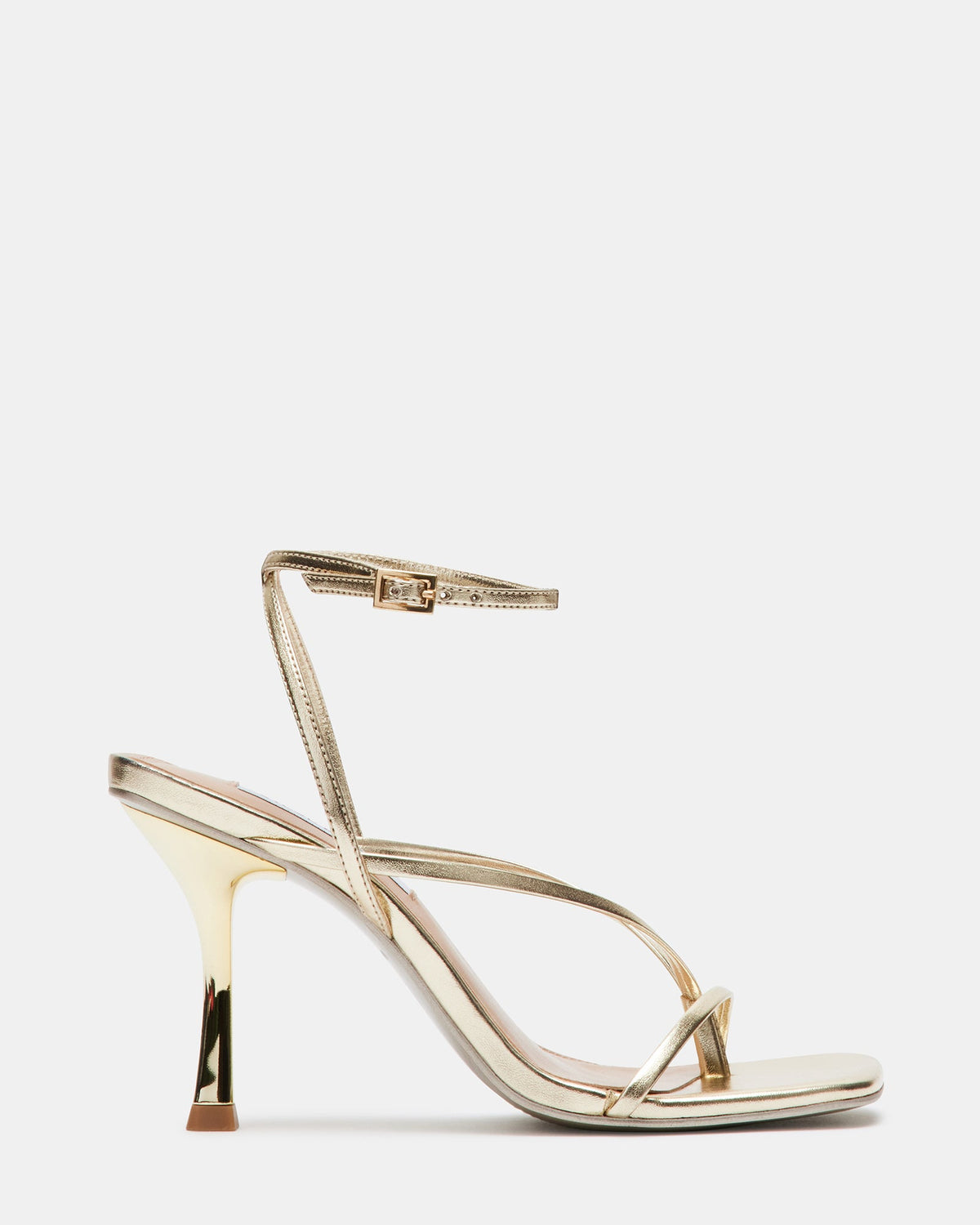ANNIE Champagne Women's Strappy Square Toe Heel | Steve Madden