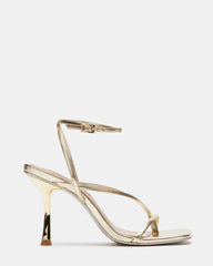 ANNIE Champagne Women's Strappy Square Toe Heel | Steve Madden