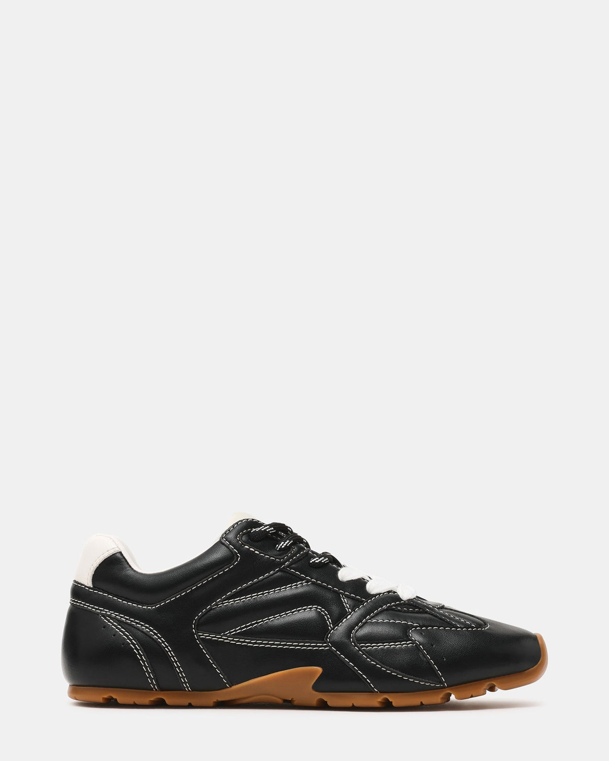 AZIEL Black Low-Top Lace-Up Women's Sneakers | Steve Madden