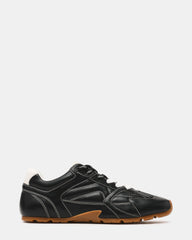 AZIEL Black Low-Top Lace-Up Women's Sneakers | Steve Madden