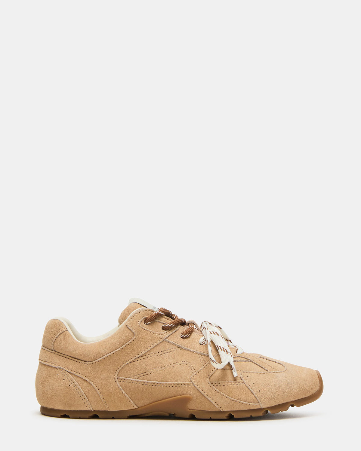 AZIEL Sand Suede Low-Top Lace-Up Women's Sneakers | Steve Madden