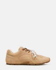 AZIEL Sand Suede Low-Top Lace-Up Women's Sneakers | Steve Madden