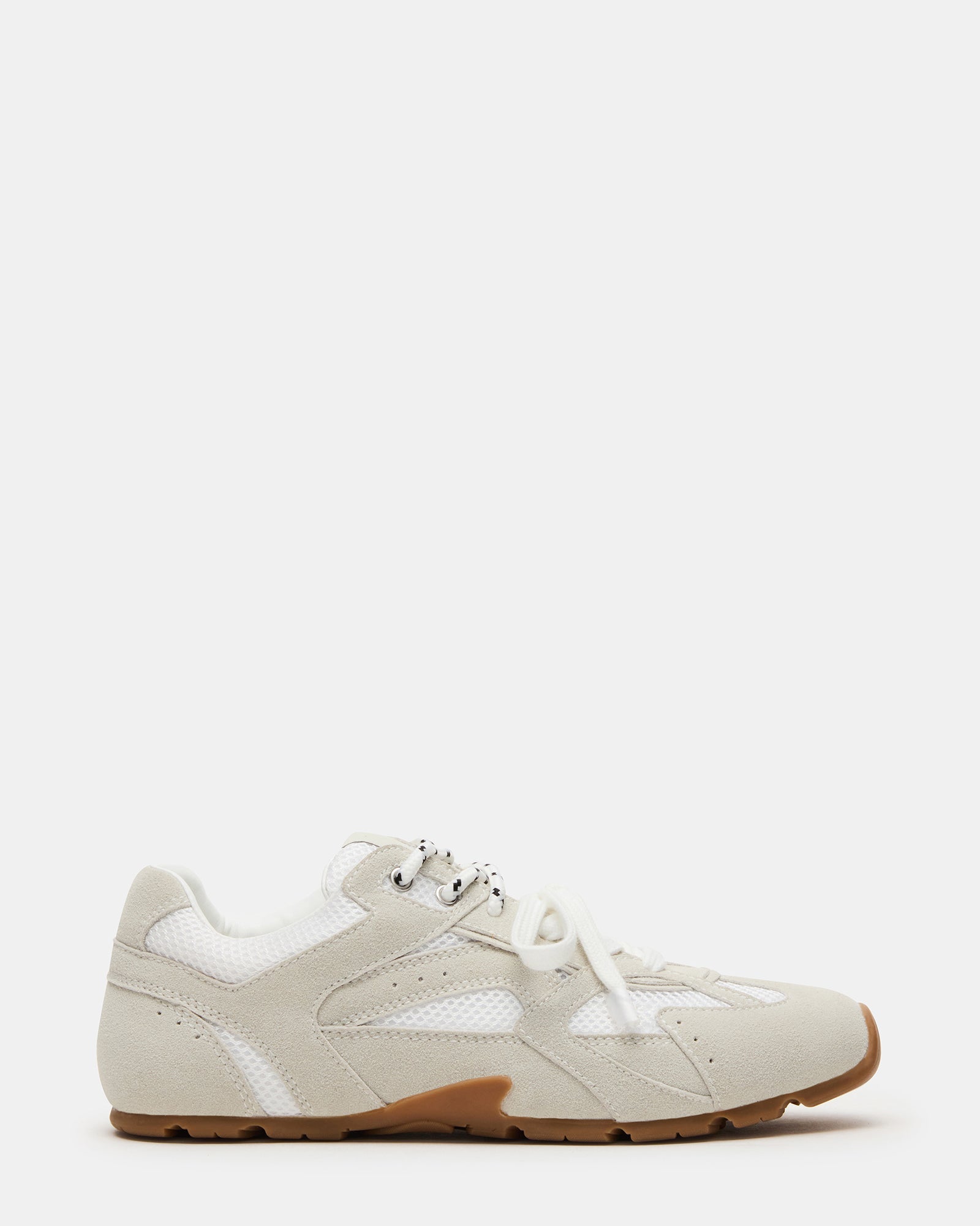 AZIEL White Low-Top Lace-Up Women's Sneakers | Steve Madden