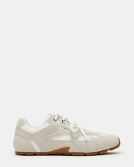 AZIEL White Low-Top Lace-Up Women's Sneakers | Steve Madden