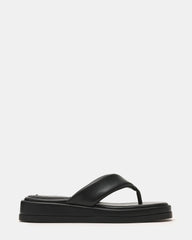 BELLA Black Thong Square-Toe Platform Women's Sandal | Steve Madden