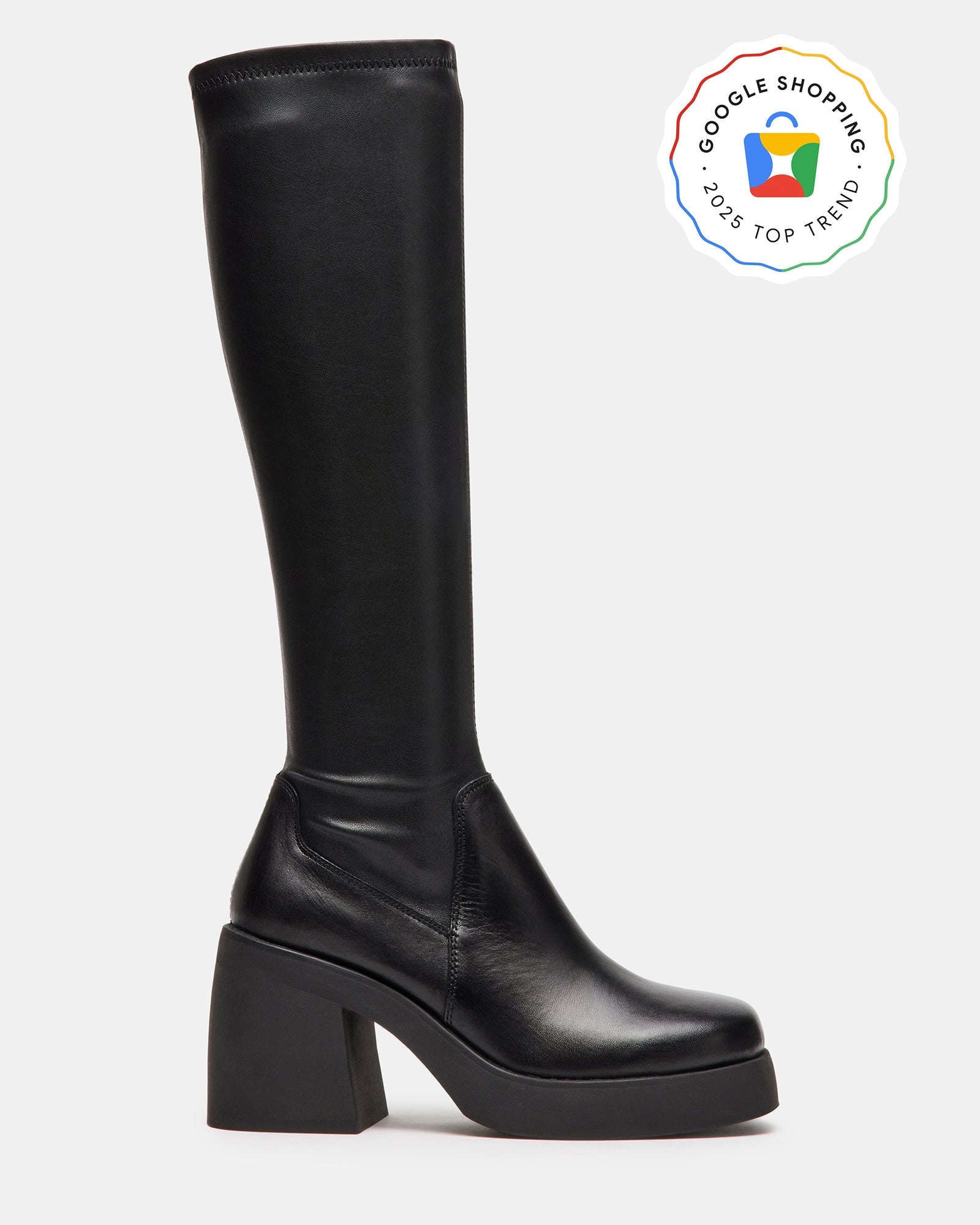 BERKLEIGH Black Women's Knee High Boot | Steve Madden