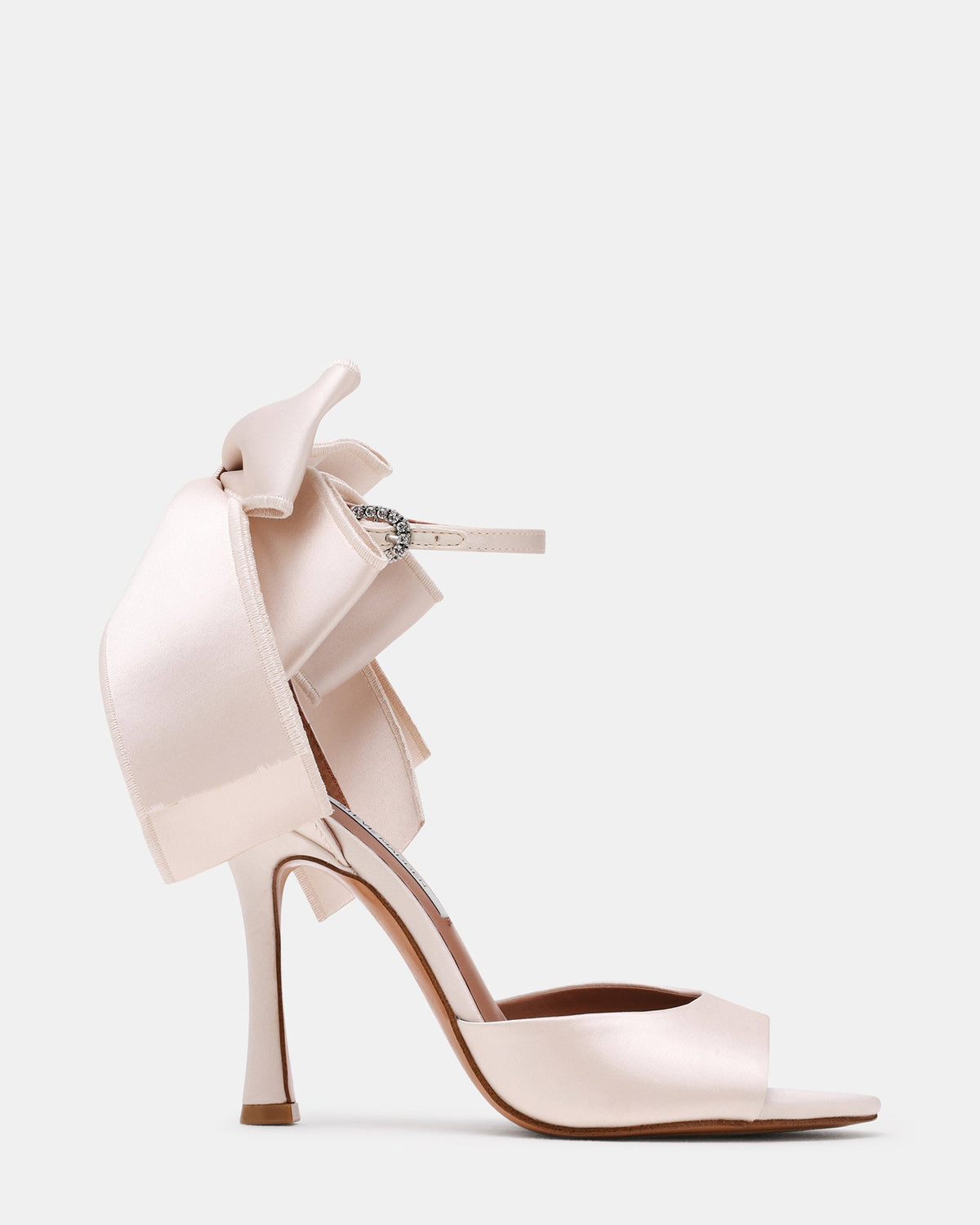 BOUGIE Ivory Satin Bow Women's Heel | Steve Madden