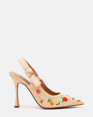 BRI Raffia Fruit Multi Slingback Pump Women's Heel | Steve Madden