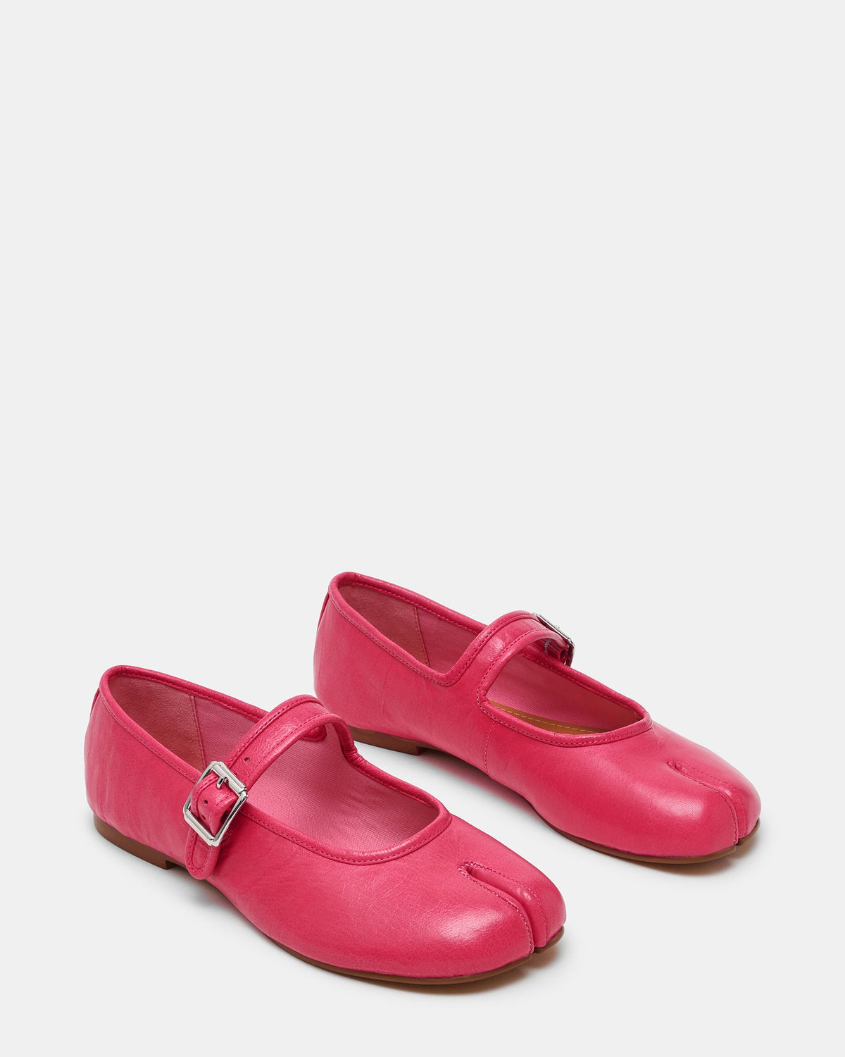 CALARA Pink Leather Tabi Mary Jane Split Toe Ballet Women's Flat | Steve Madden