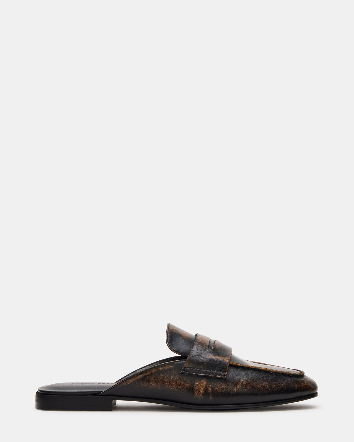 CALEB Brown Distressed Women's Slip-On Mule Flat | Steve Madden