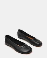 CALICO Black Leather Split Toe Tabi Women's Ballet Flat | Steve Madden