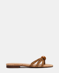 CALISSI Stone Chestnut Suede Strappy Slide Women's Sandal | Steve Madden