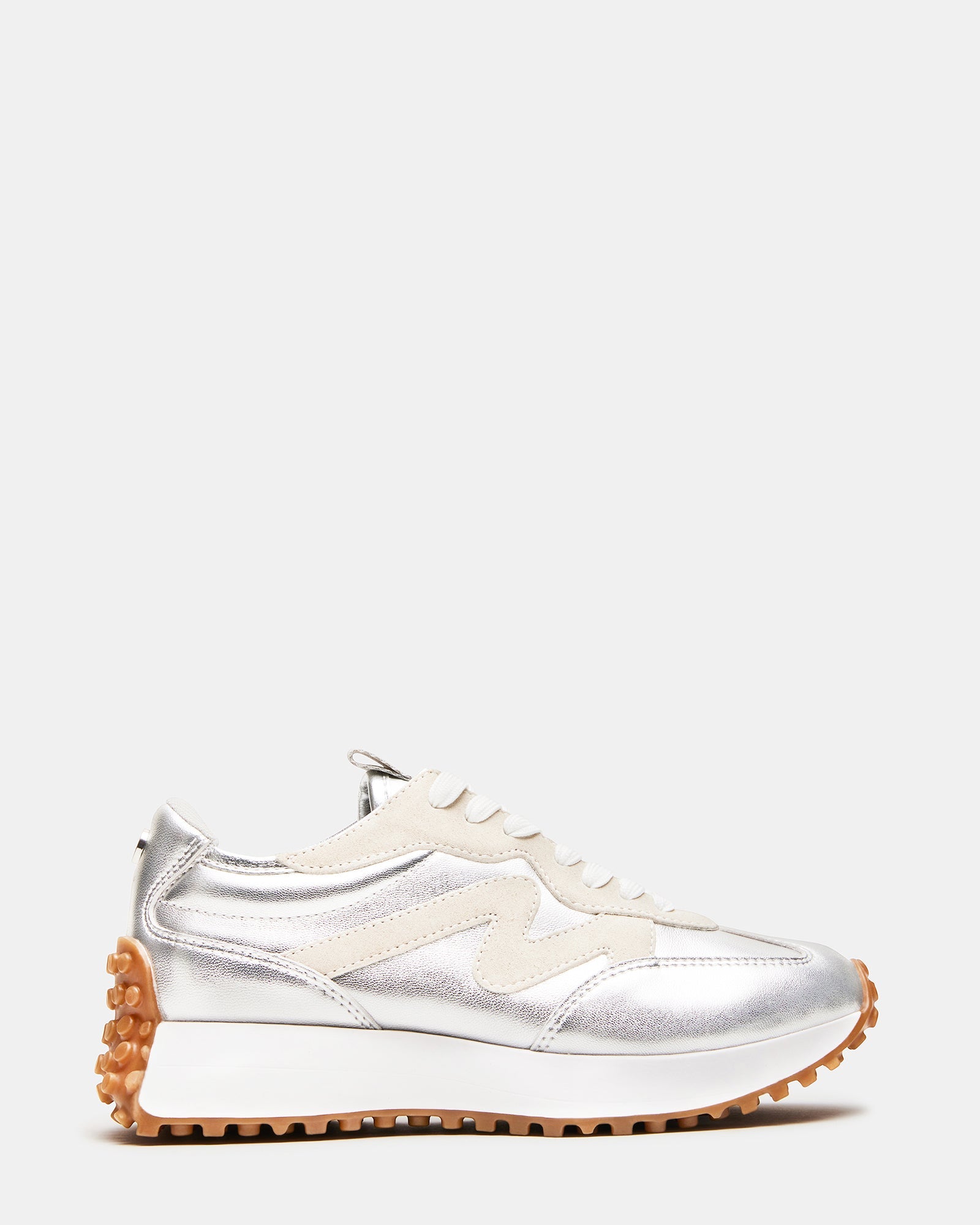 CAMPO Silver Lace-Up Women's Sneaker | Steve Madden