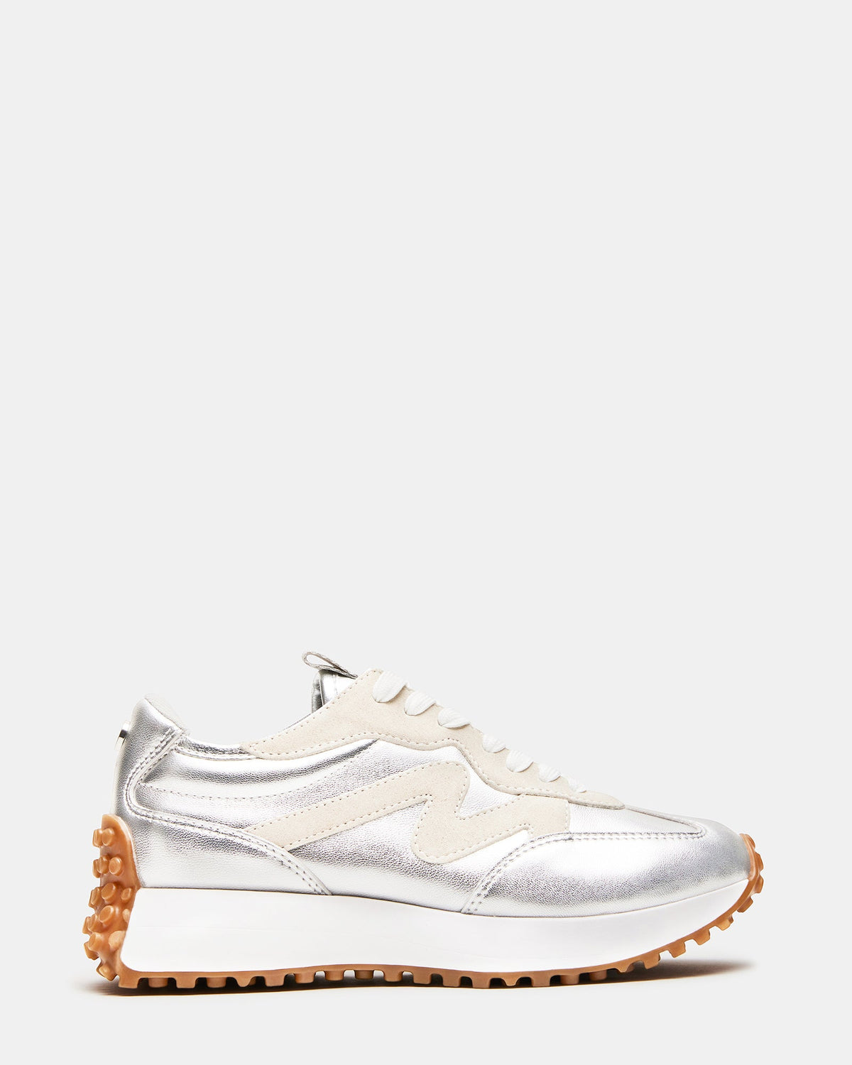 CAMPO Silver Lace-Up Women's Sneaker | Steve Madden