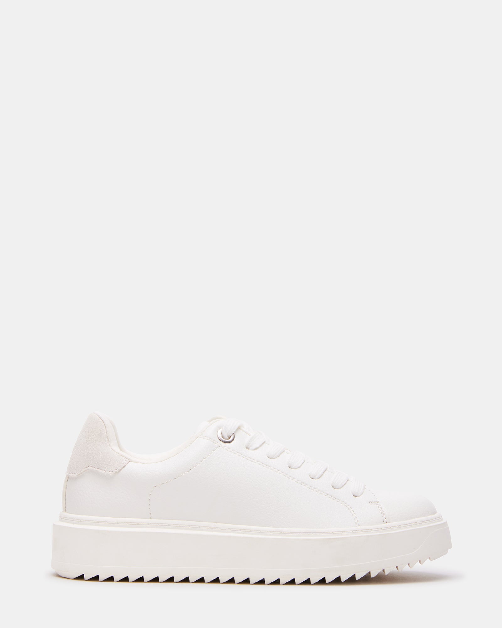 CATCHER White Suede Women's Low-Top Lace-Up Sneaker | Steve Madden