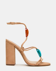 CATO Tan Multi Strappy Ornament Women's Block Heel | Steve Madden