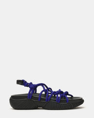 CONNIE Cobalt Chunky Rope Strappy Footbed Women's Sandal | Steve Madden