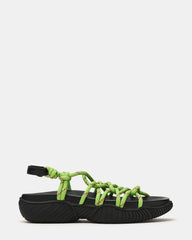 CONNIE Neon Green Chunky Rope Strappy Footbed Women's Sandal | Steve Madden