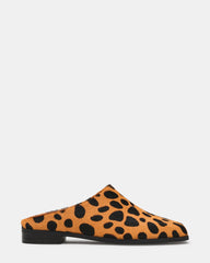 DELPHY Spotted Leopard Slip-On Mule Square-Toe Women's Flat | Steve Madden