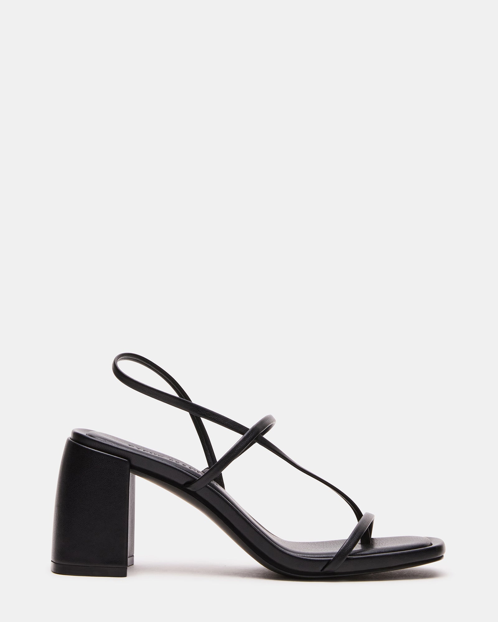 DIORA Black Women's Strappy Square-Toe Heel | Steve Madden