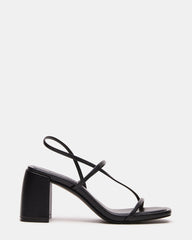 DIORA Black Women's Strappy Square-Toe Heel | Steve Madden