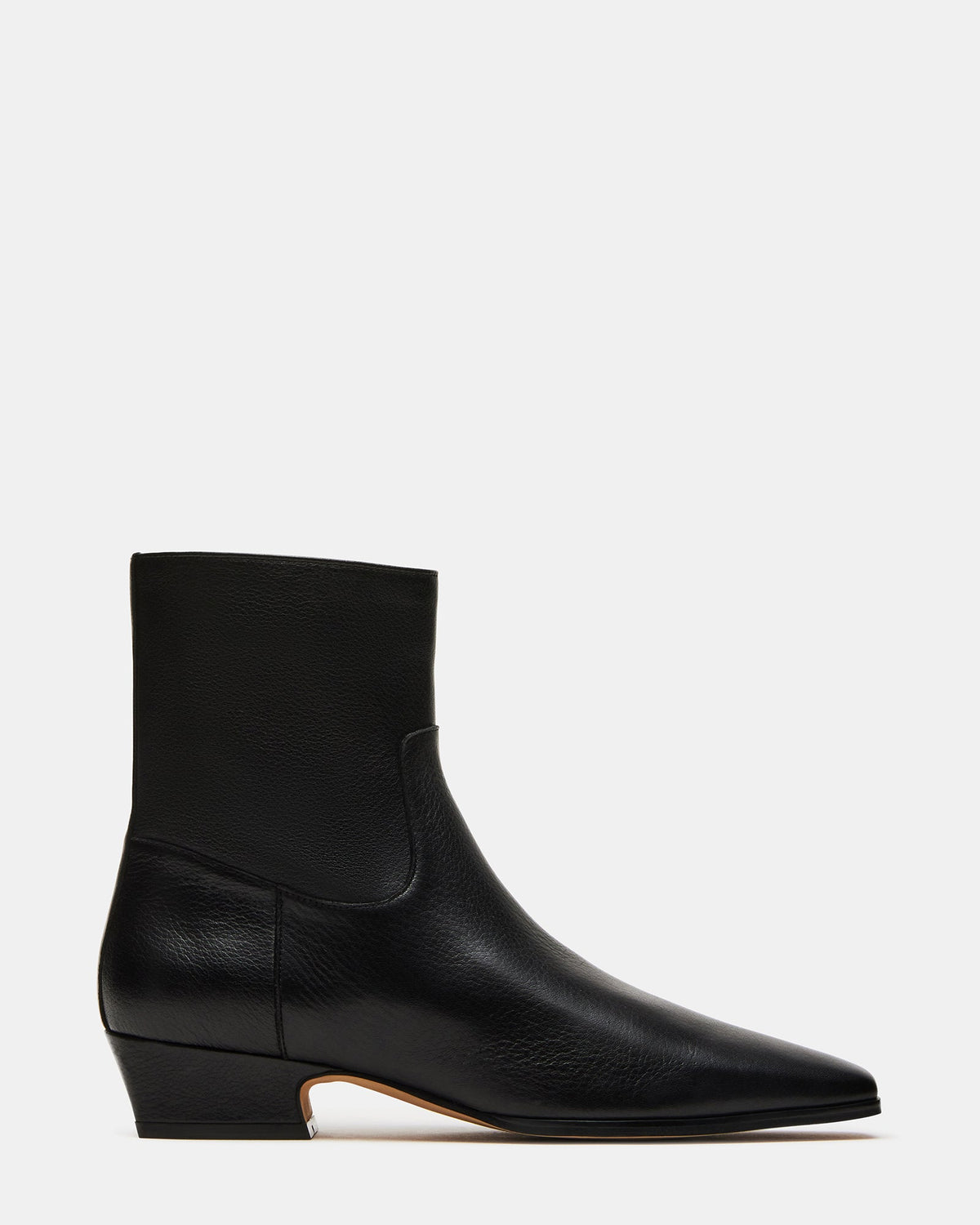 DUSTY Black Leather Women's Ankle Boot | Steve Madden