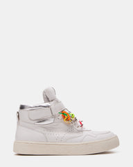 EMILEE White Leather High Top Lace Up Sneaker | Women's Sneakers | Steve Madden